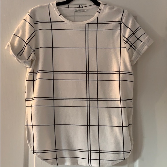 zara plaid t shirt - Picture 1 of 1